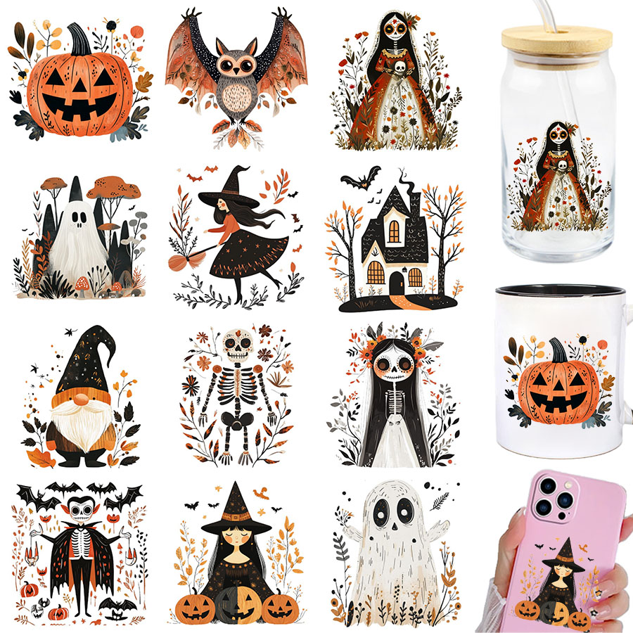 Art Craft Cup - 2 Stück Nordische Herbst-Folienkunst Halloween DIY
