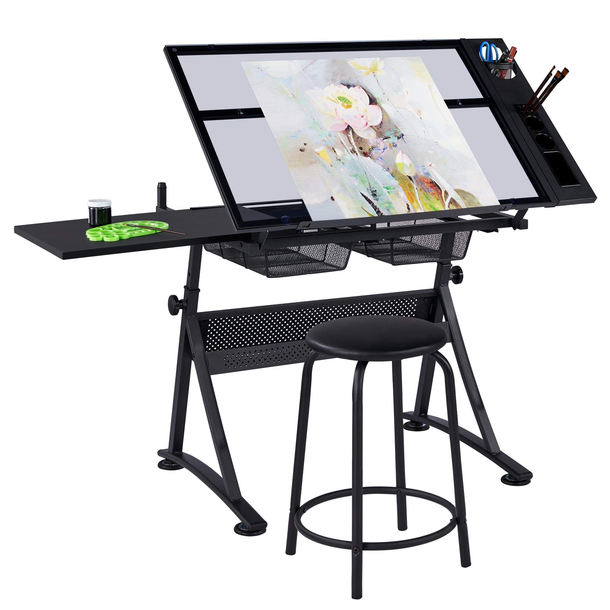 Art Crafts - Zeichentisch, Kunst- und Basteltisch mit verstellbarer