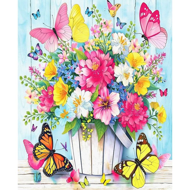 Art Craft Number - GATYZTORY Blumentopf Malen nach Zahlen Heimwandkunst
