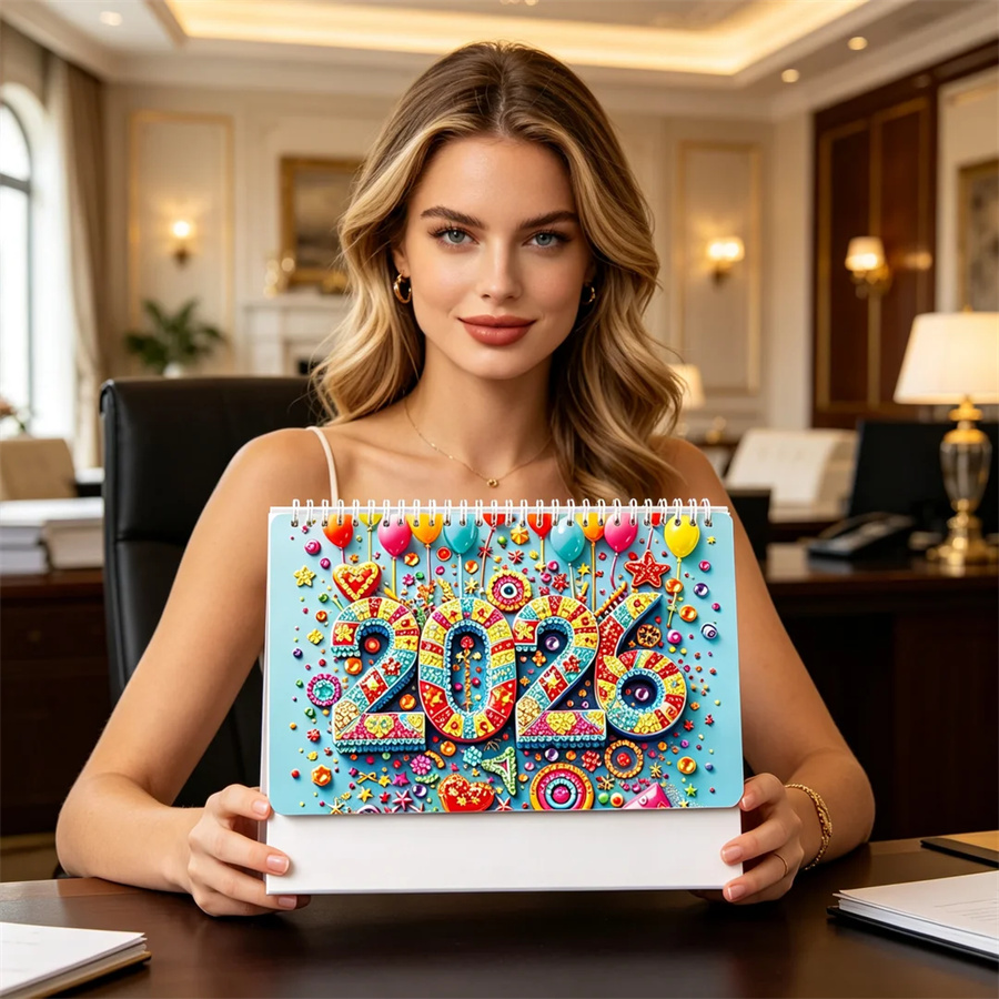 Art Crafts - 2026 Schreibtischkalender Diamond Painting Sets Geschenke
