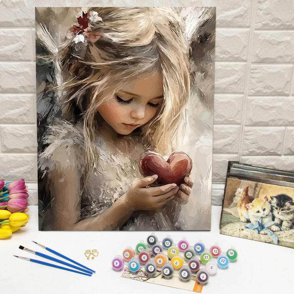 Art Craft Number - Ölgemälde nach Zahlen, Berglandschaft, DIY, digitale