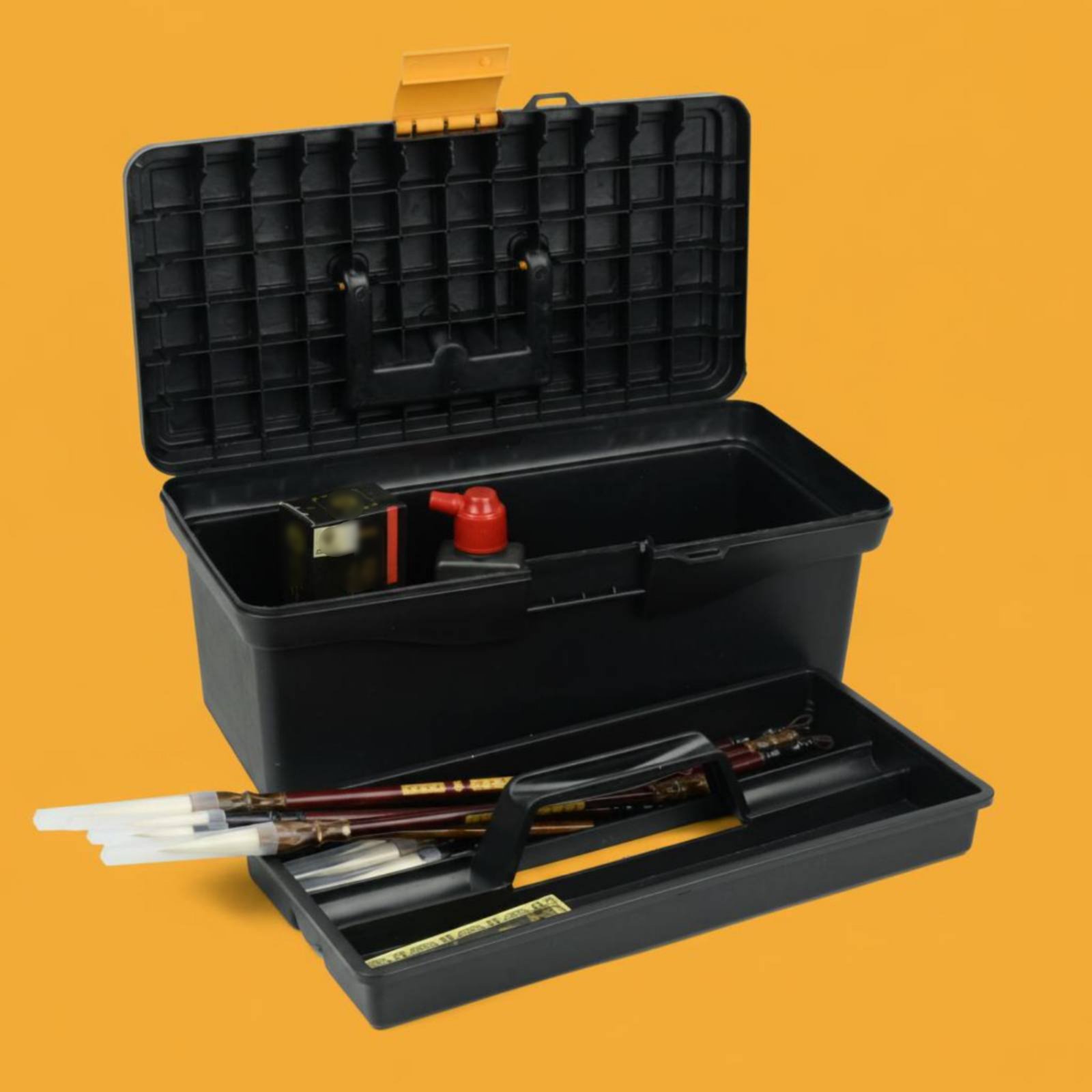 Box Art And Craft - Kunstbedarfsbox Hartschalen-Aufbewahrungsbox Kunststoff-Werkzeugkasten mit Mehrfachfächern und