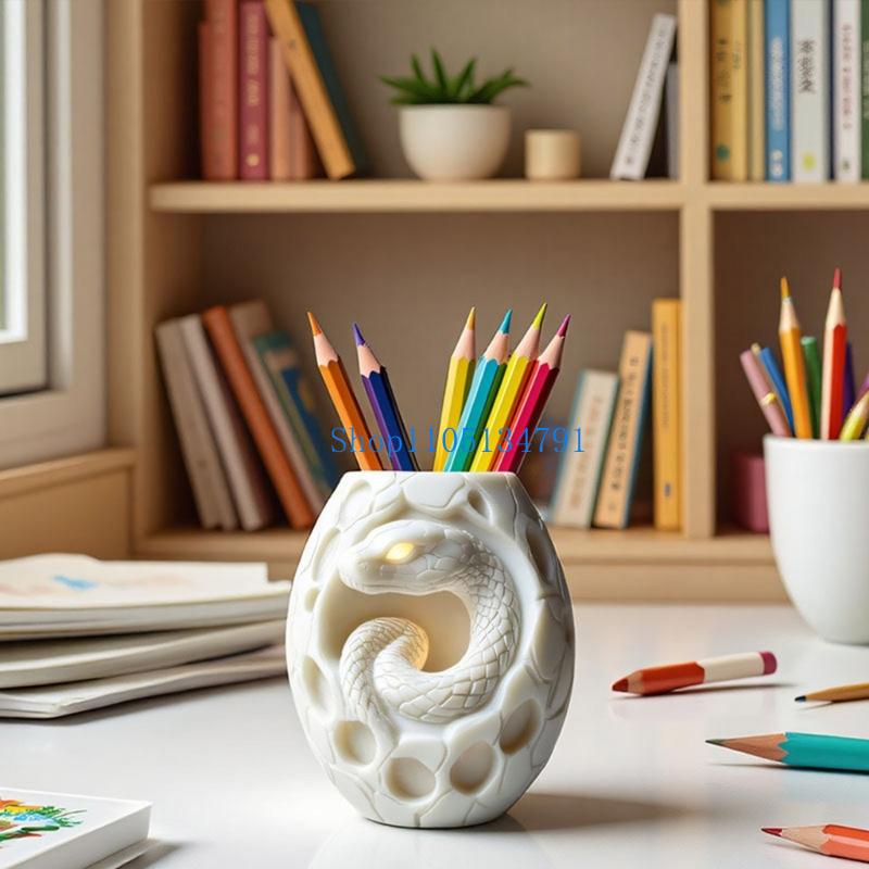 Art Craft Idea - 98km Kreative Schlangenmuster-Silikon-Pflanzgefäßform, Blumentopfformen für die