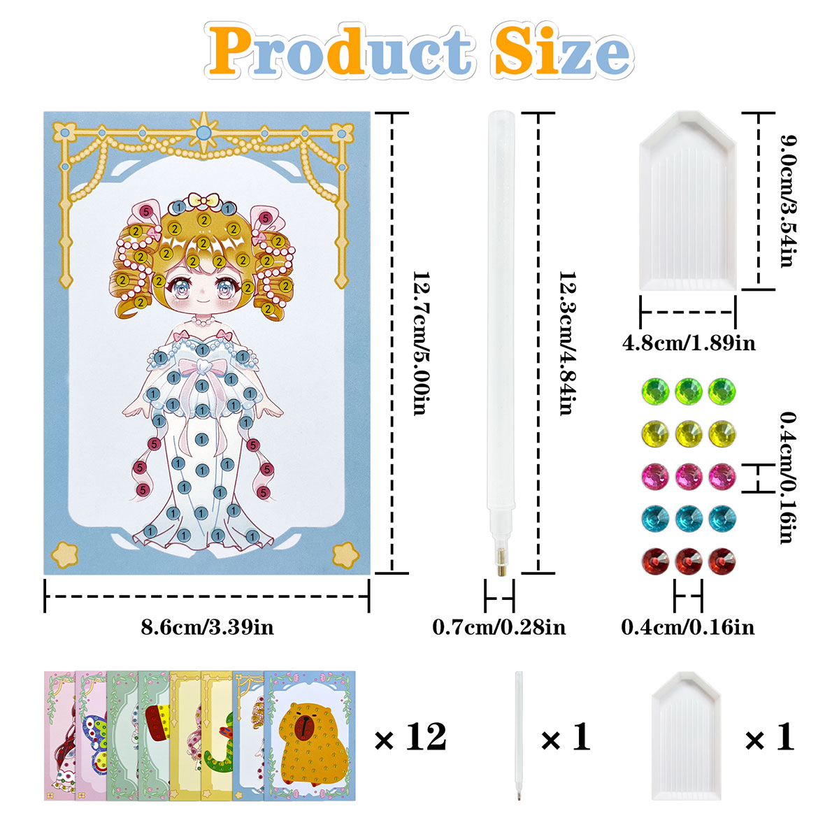 16-teiliges Edelstein-Set, DIY – Art Craft Number Bewertung und Preis