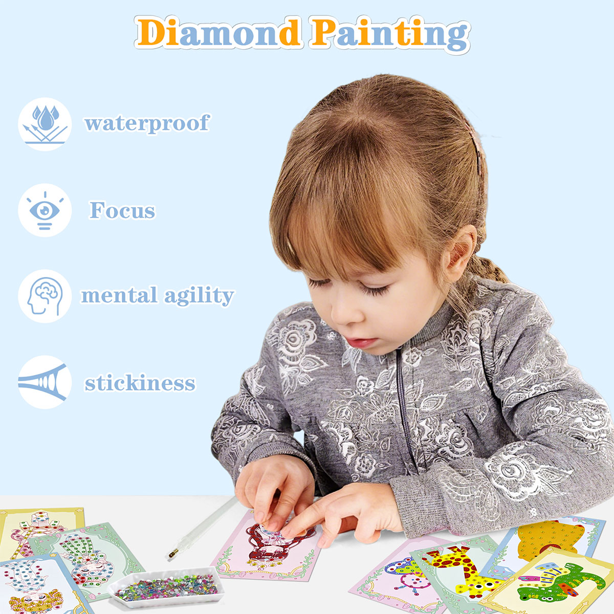 16-teiliges Edelstein-Set, DIY – Art Craft Number Bewertung und Preis