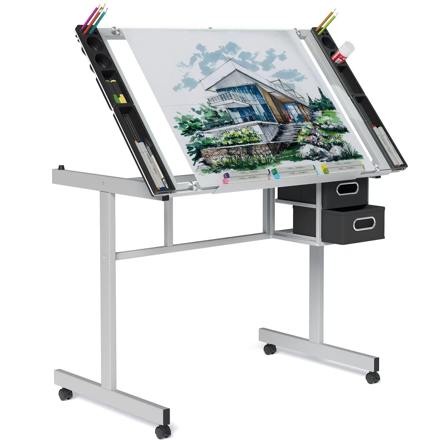 Verstellbarer Zeichentisch mit – Art Crafts Bewertung und Preis
