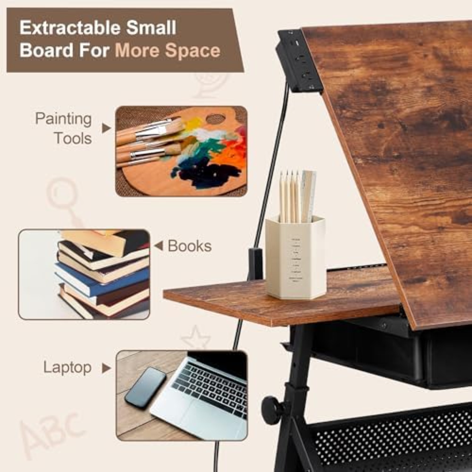 Verstellbarer Zeichentisch mit – Art Crafts Bewertung und Preis